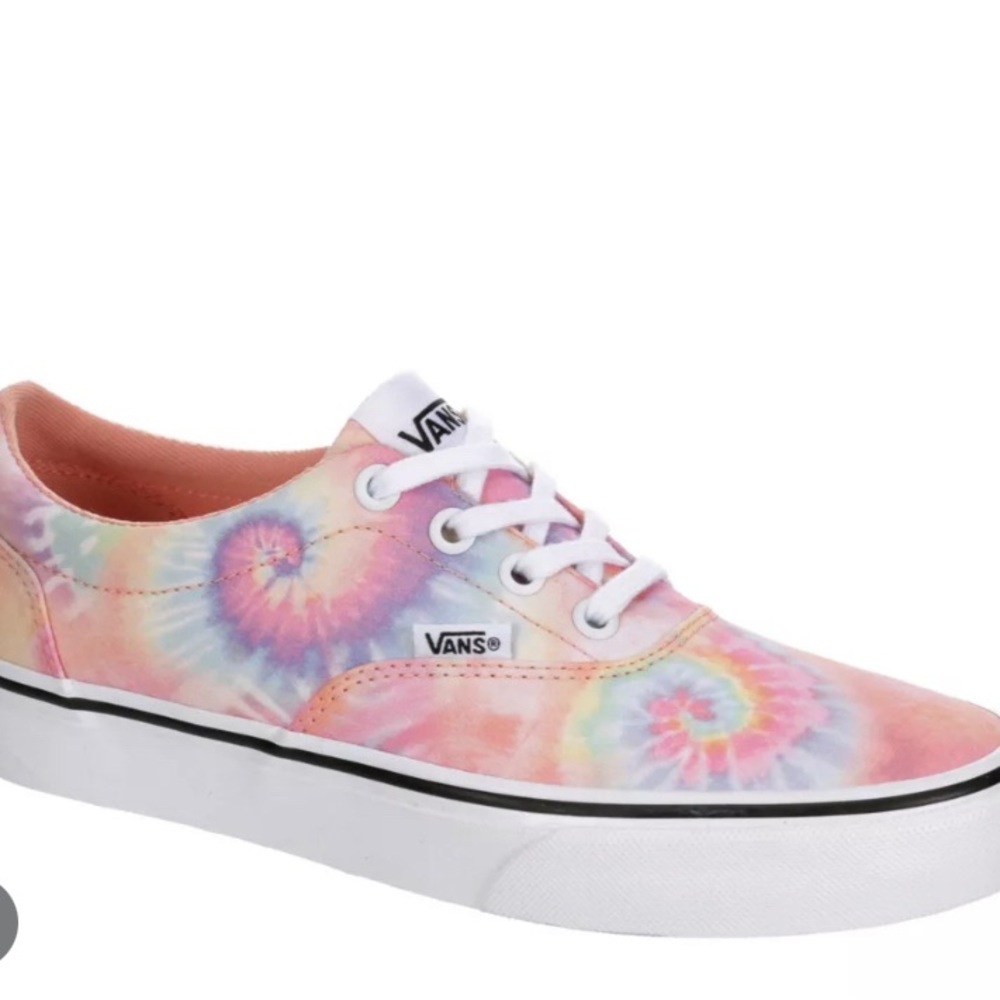 womens tie dye pink vans lace up